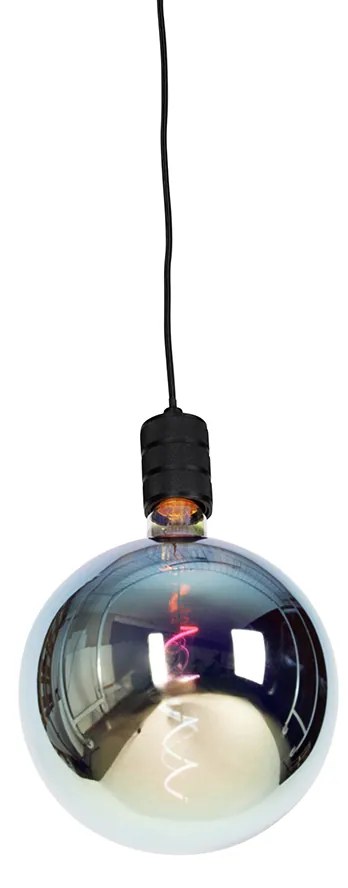 Candeeiro de suspensão com trilho de suspensão preto incl. LED G200 - Cavalux Industrial