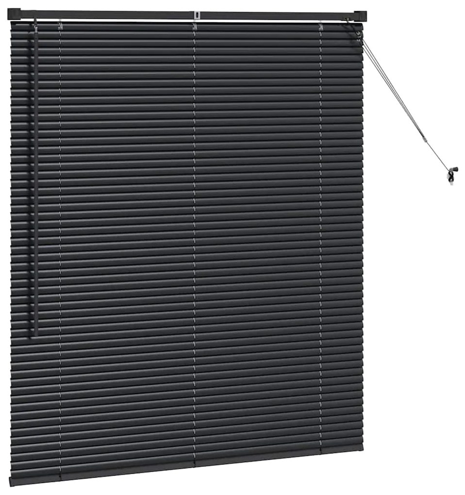Persiana de Janela com cortinas Outros Manual Preto 110 x 130 cm Alumí