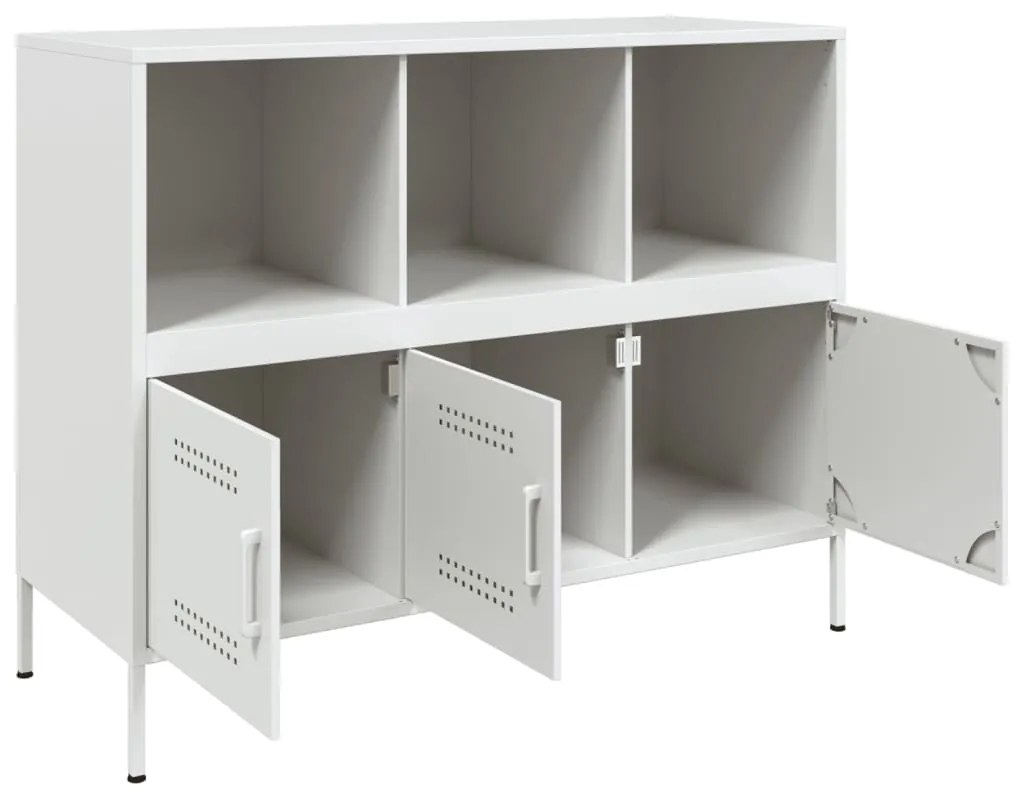 Aparador 100,5x39x79 cm aço branco