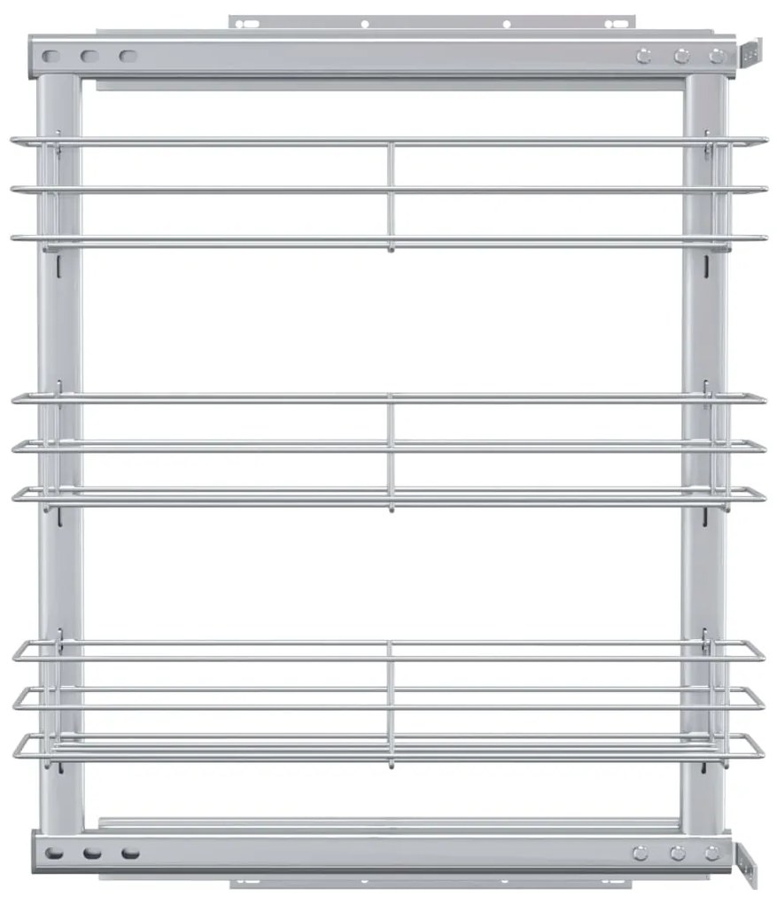 Unidade cestos p/ cozinha 3 pcs 47x15,5x55,5 cm arame prateado