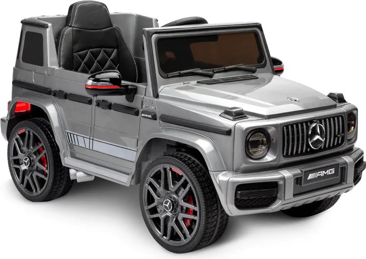 Carro elétrico para crianças até aos 5 anos Mercedes G63 AMG, 12V, bateria lítio, pneus de borracha, Controle remoto Cinzento