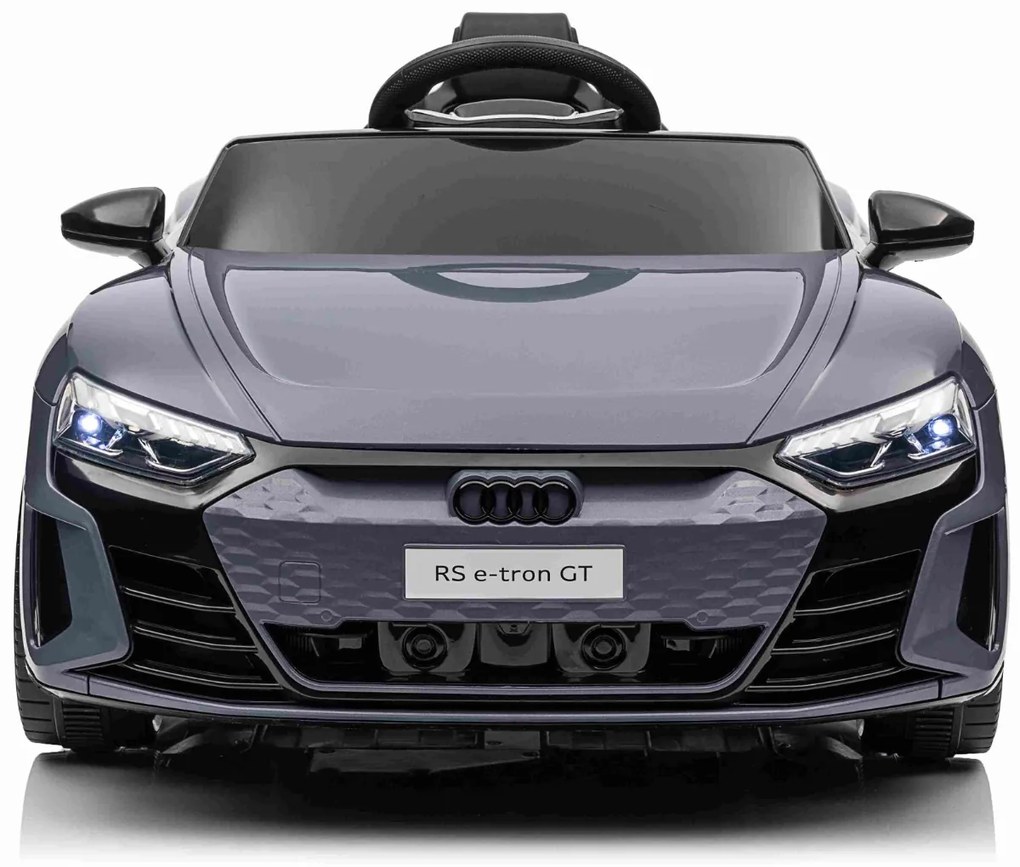 Carro elétrico para crianças Audi RS E-tron GT 12V, controlo remoto, USB / AUX, Bluetooth, bateria de lítio, luzes LED licença ORIGINAL Cinzento