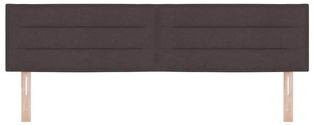 Cabeceira vidaXL Design Linhas Marrom Escuro 180 cm Tecido