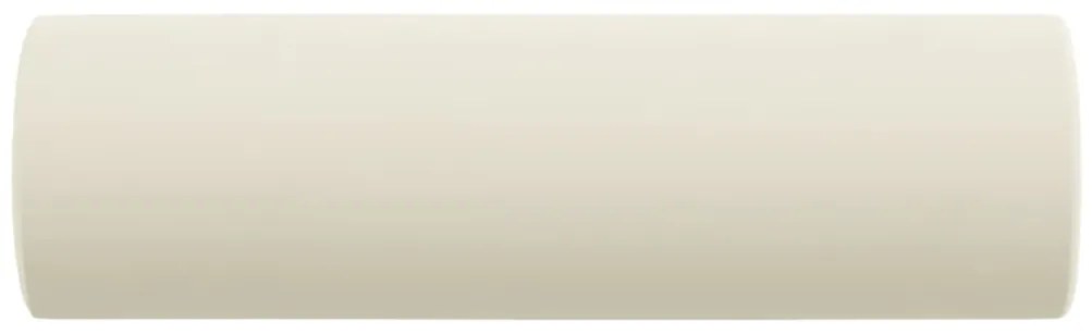 Almofadas decorativas 2 pcs Ø15x50 cm veludo cor creme