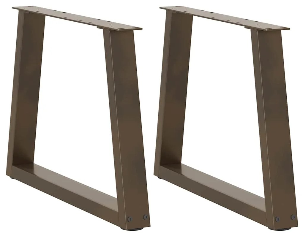 Pés para mesa de centro em formato de V, 2 peças, aço natural, 50x(42-