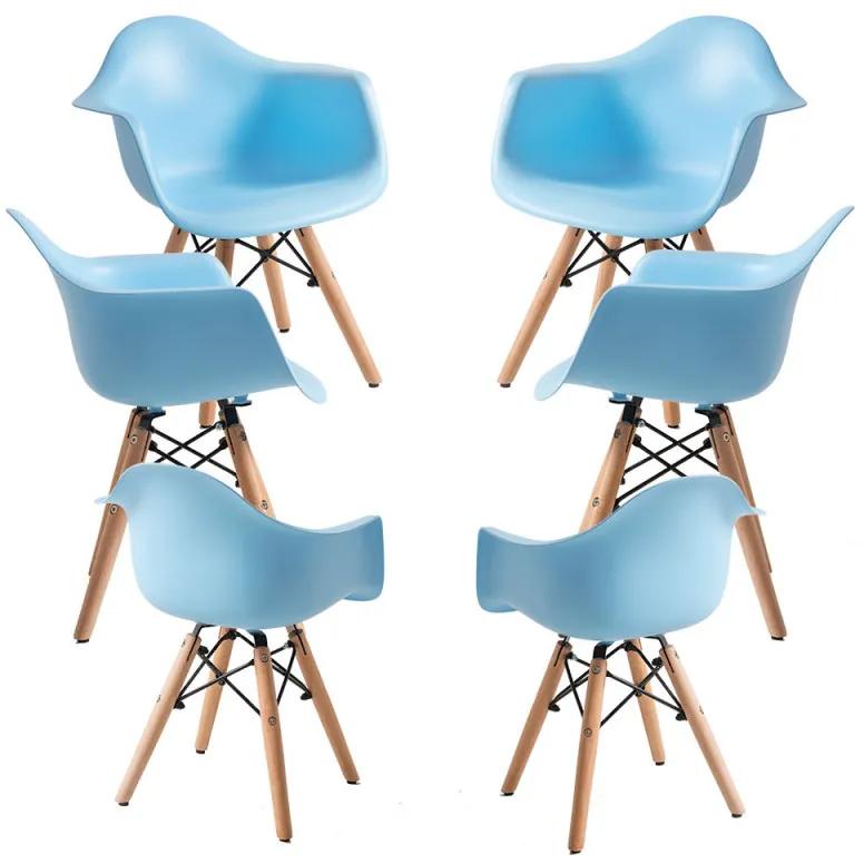 Pack 6 Cadeiras Dau Kid (Infantil) - Azul claro