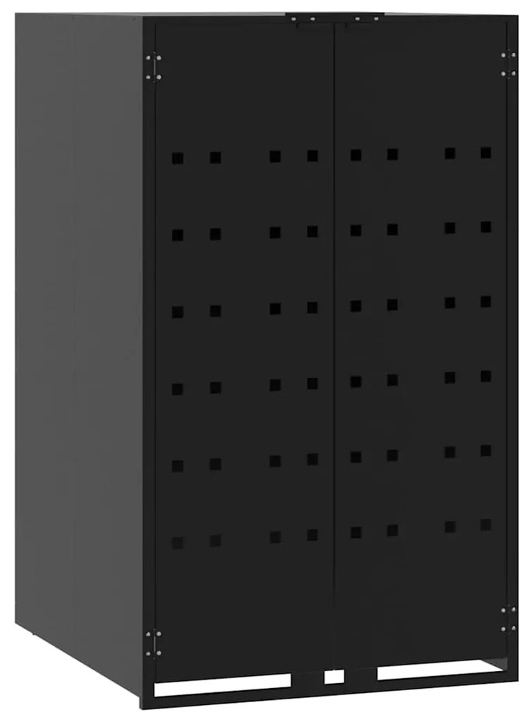 Abrigo para 5 caixotes do lixo 345x79x117 cm aço preto