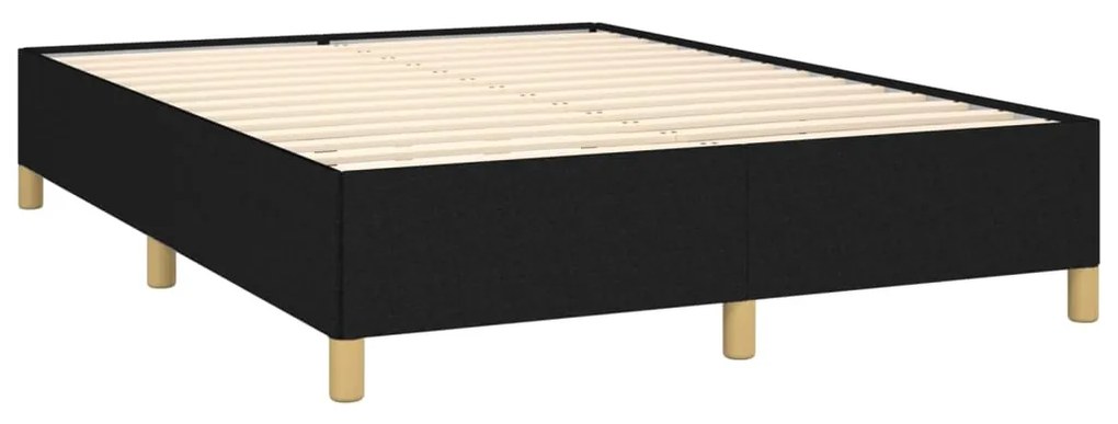 Estrutura de cama 140x190 cm tecido preto