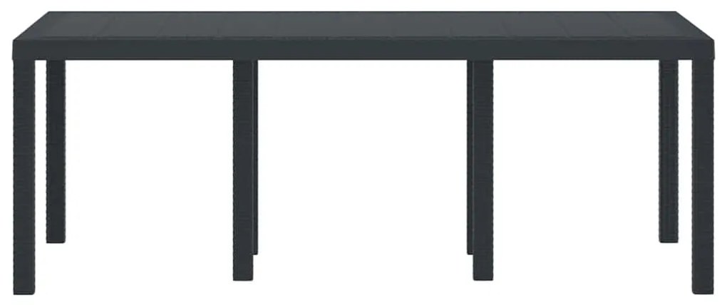 Mesa de Jardim vidaXL Antracite 200x100x73 cm em Rattan Sintético