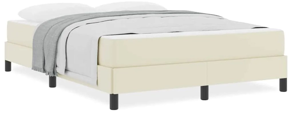 Cama Outros Creme 140 x 190 cm Couro sintético