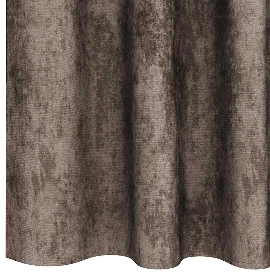 Cortinas de Veludo 2 peças com Ilhós Cappuccino 140x140 cm