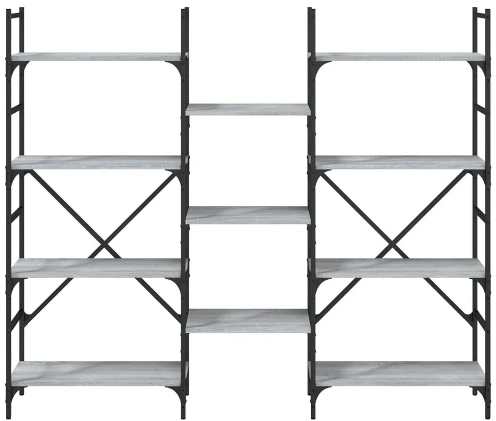 Estante 160x28,5x136,5 cm derivados de madeira cinzento sonoma