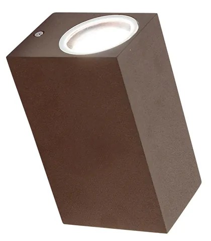 Candeeiro de parede industrial castanho enferrujado 2 luzes IP44 - Baleno Clássico / Antigo,Country / Rústico,Industrial