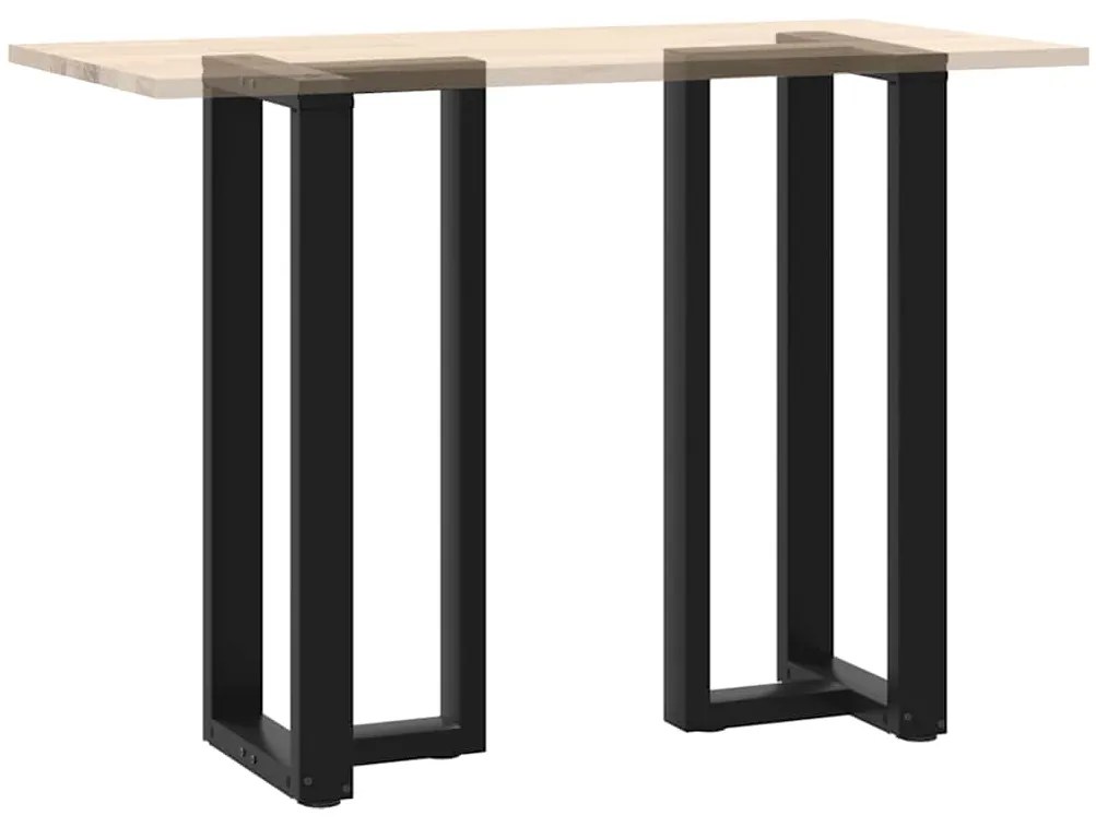 Pés de mesa de bar em forma de T, 2 peças, preto, 50x35x(100-101) cm,