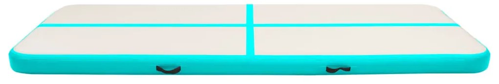 Colchão de ginástica insuflável c/ bomba 500x100x15cm PVC verde