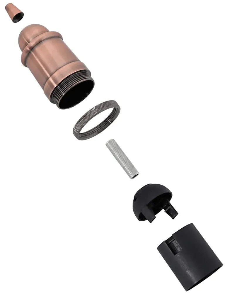 Casquilhos de lâmpadas 2 pcs Bronze vermelho E27