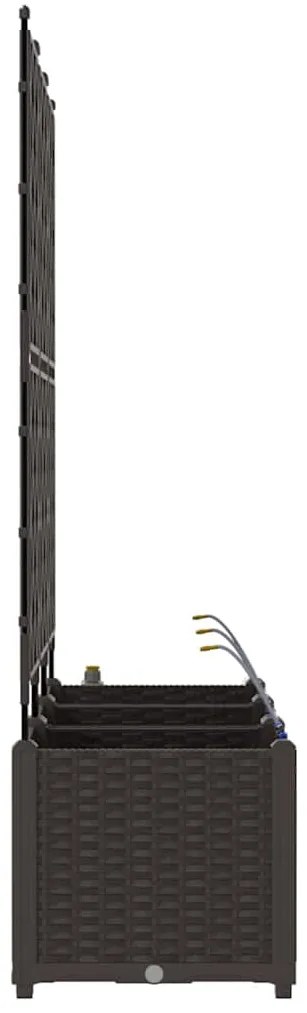 Jardineiras de Jardim 1 pc Castanho 120 x 40 x 142 cm Plástico