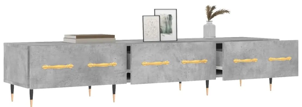 Móvel de TV 150x36x30 cm derivados de madeira cinzento cimento