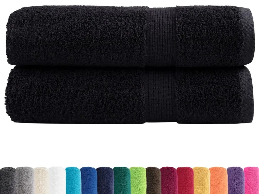 Toalhas de mãos premium SOLUND 2pcs 50x100 cm 600 gsm preto