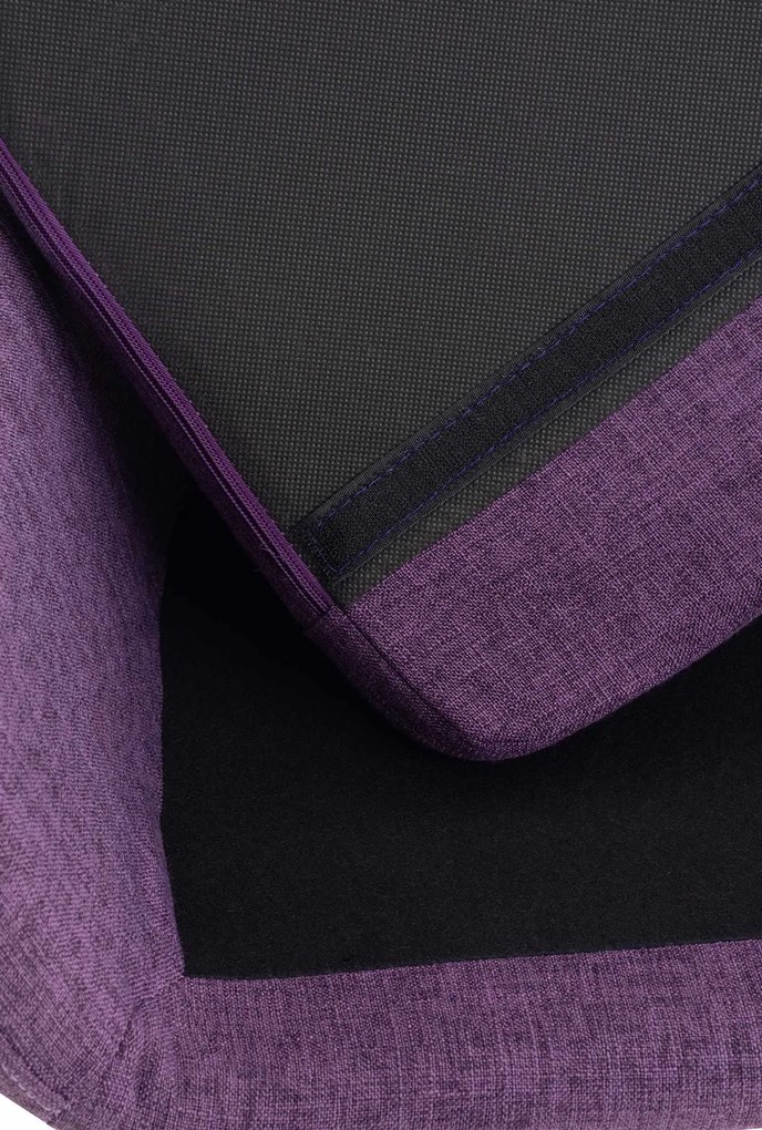 Banco de bar Grant em tecido e com estrutura de Cor Natural 55 x 99 x 46 cm Roxo