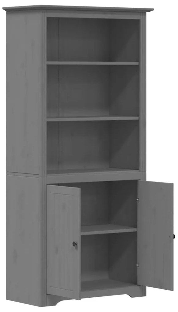 Estante BODO 82x40x173 cm madeira de pinho maciça cinzento