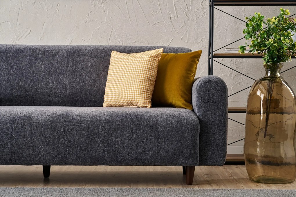 Sofá de 3 Lugares Noya – Cinzento – 220x87x70 cm