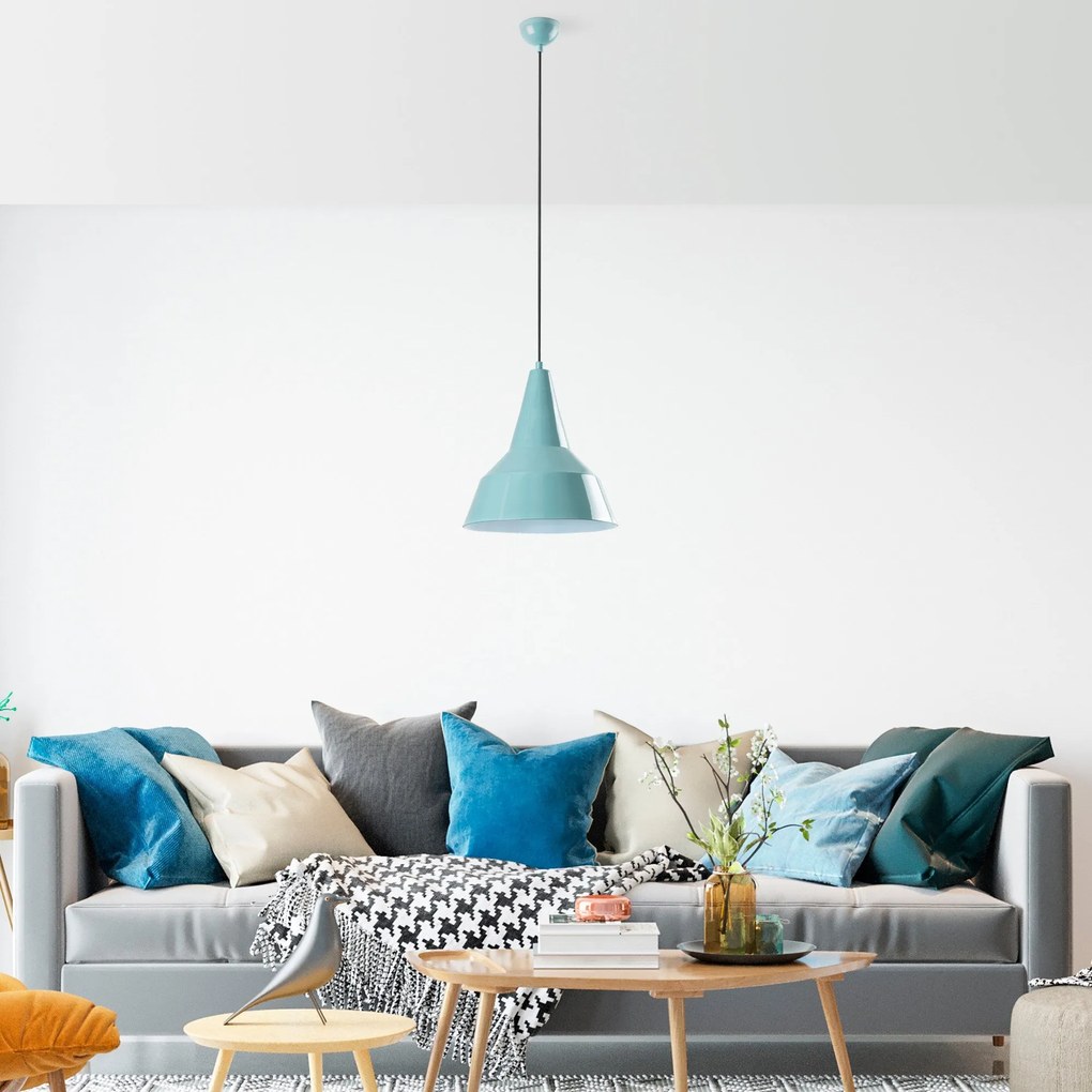 Candeeiro de Teto Saglam – Turquesa – Ø30 h:35 cm