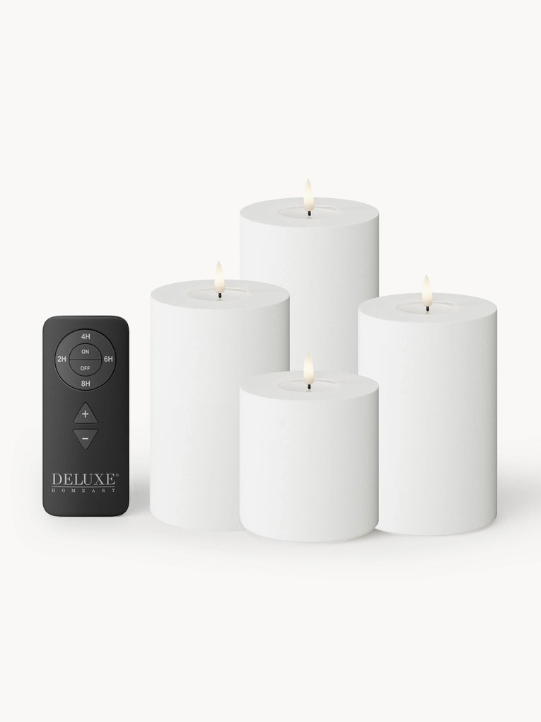Velas LED artesanais com controlo remoto Real Flame, conjunto de 5