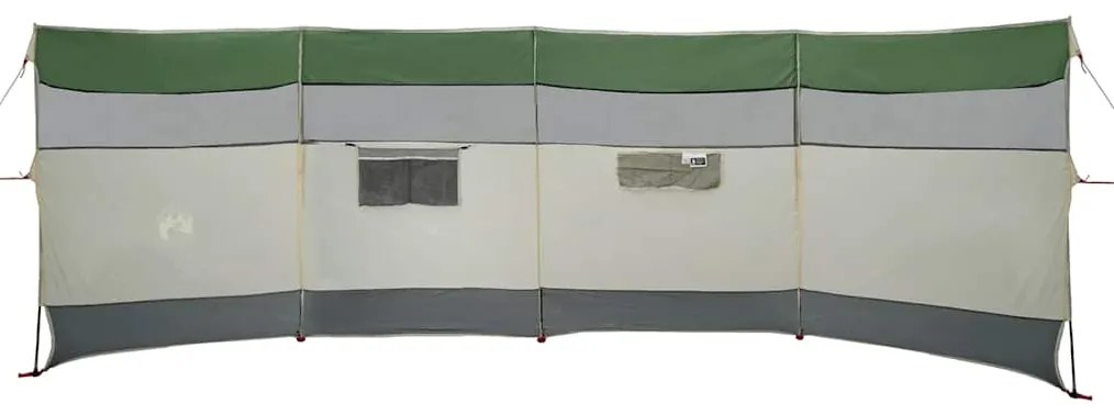 Corta-vento de campismo 510x153 cm impermeável verde
