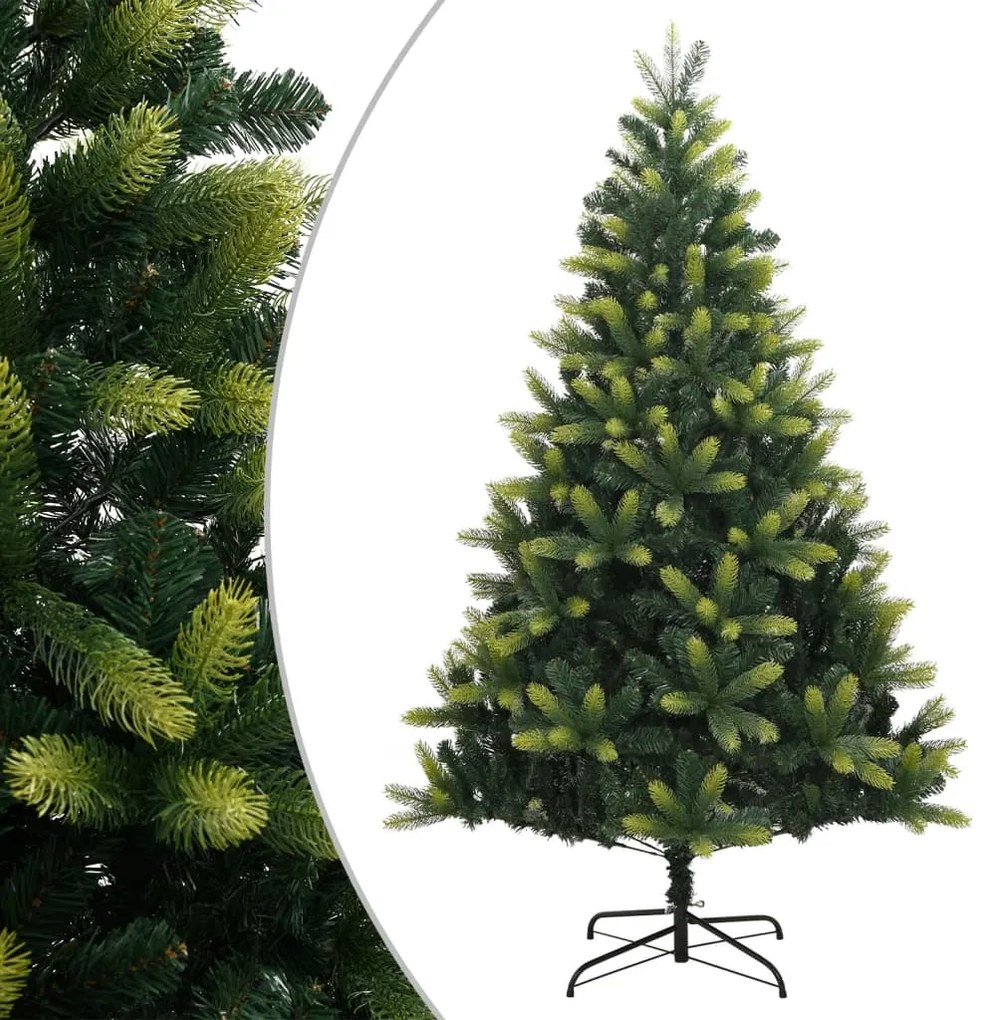 356760 vidaXL Árvore de Natal artificial articulada com suporte 120 cm