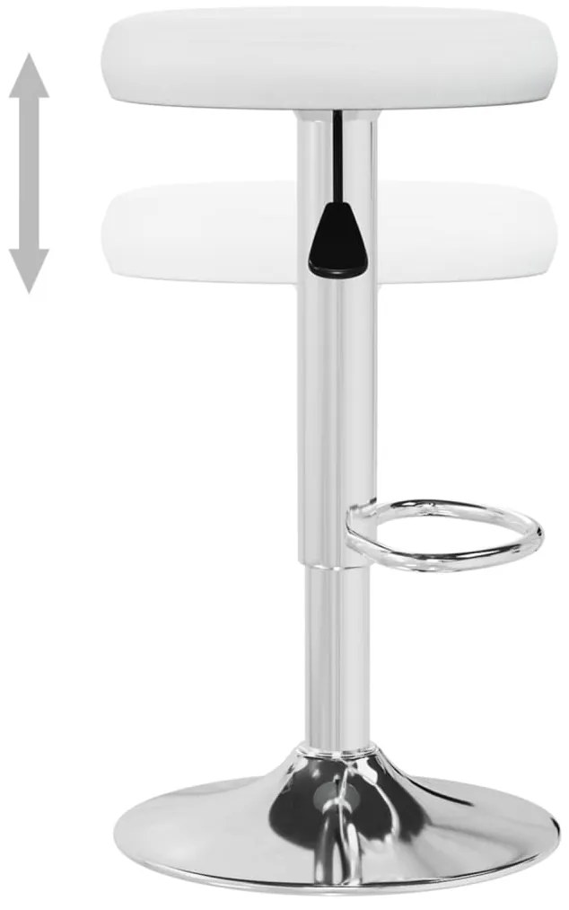 Bancos de bar 2 pcs couro artificial branco
