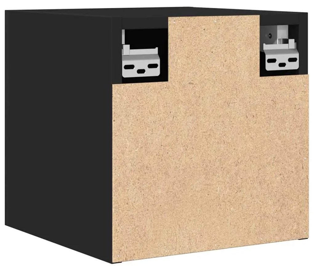 Móvel de TV de parede 30,5x30x30 cm preto