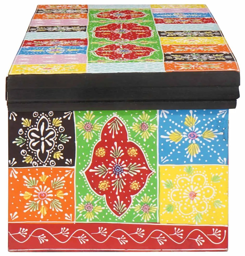 Armário de TV de parede 100x30x24 cm Madeira Sólida de Mangueira Rústi