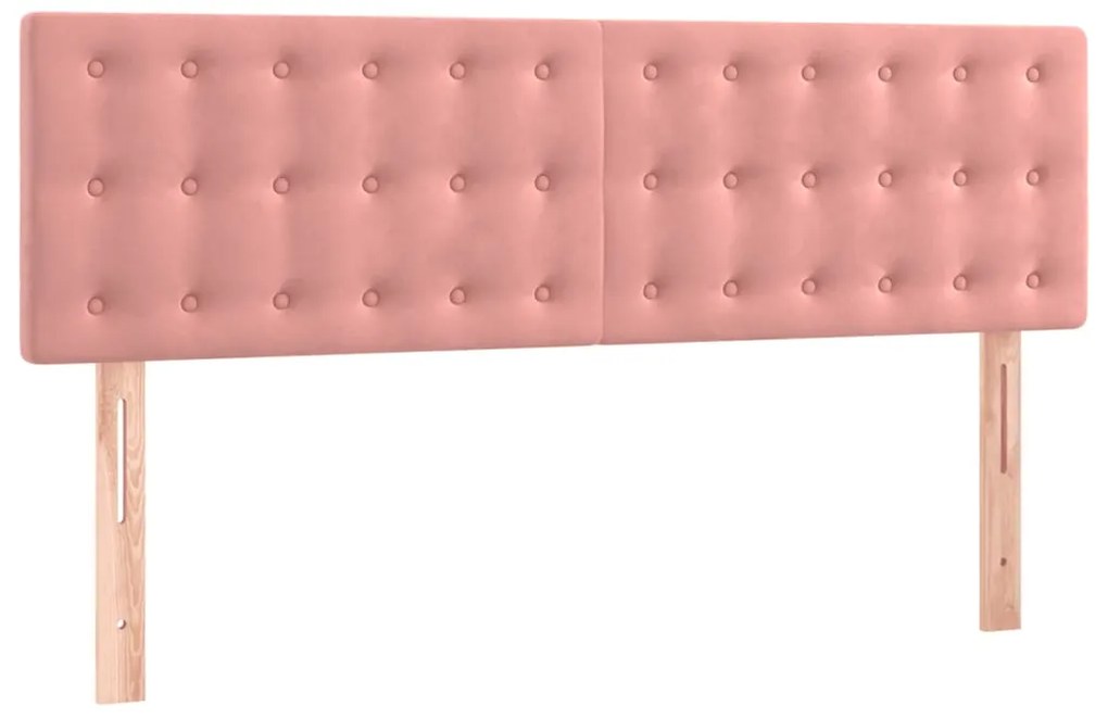 Cama com molas/colchão 140x200 cm veludo rosa