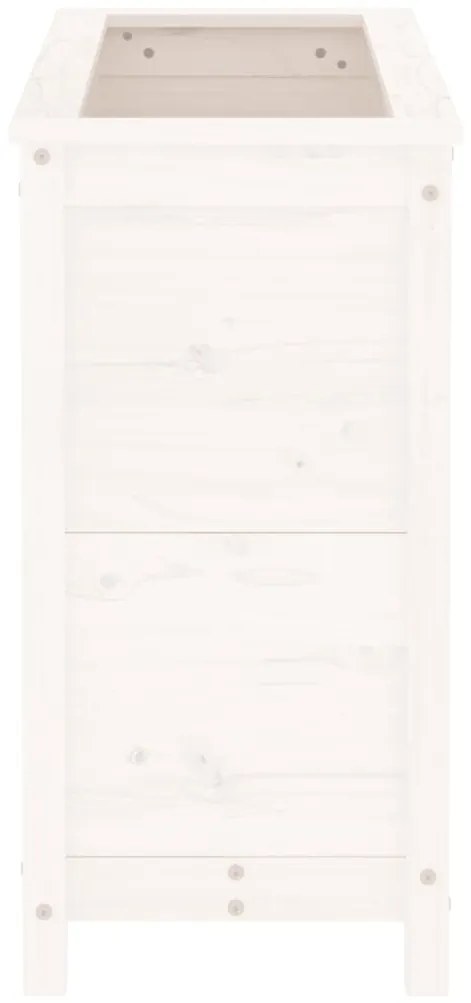 Vaso/floreira de jardim 82,5x40x78 cm pinho maciço branco