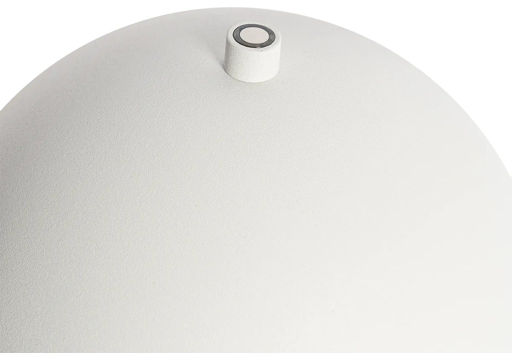 LED Candeeiro de mesa de exterior branco recarregável com dimmer de 3 níveis - Keira Moderno