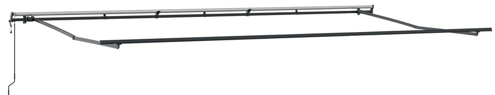 Toldo Retrátil Automático vidaXL Preto 600x350 cm
