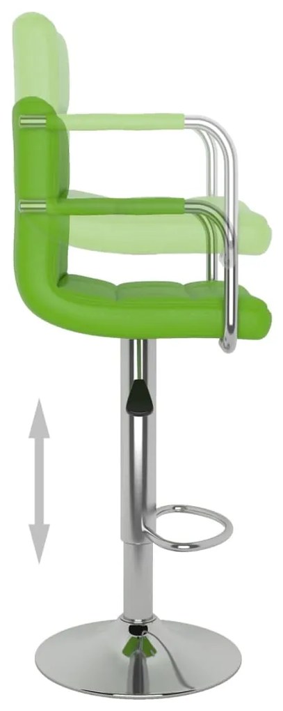 Bancos de bar 2 pcs couro artificial verde