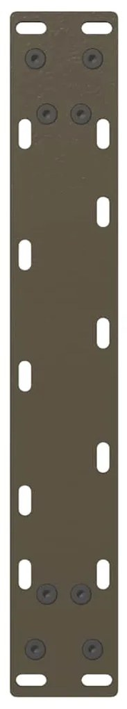 Pés de mesa de console em forma de U, 2 peças, aço natural, 38 x (72-7