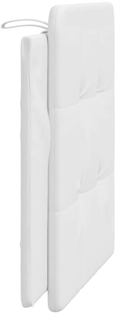 Almofadão de cabeceira 100 cm couro artificial branco