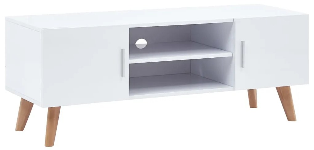 Móvel de TV Tork de 120 cm - Branco Brilhante - Design Nórdico