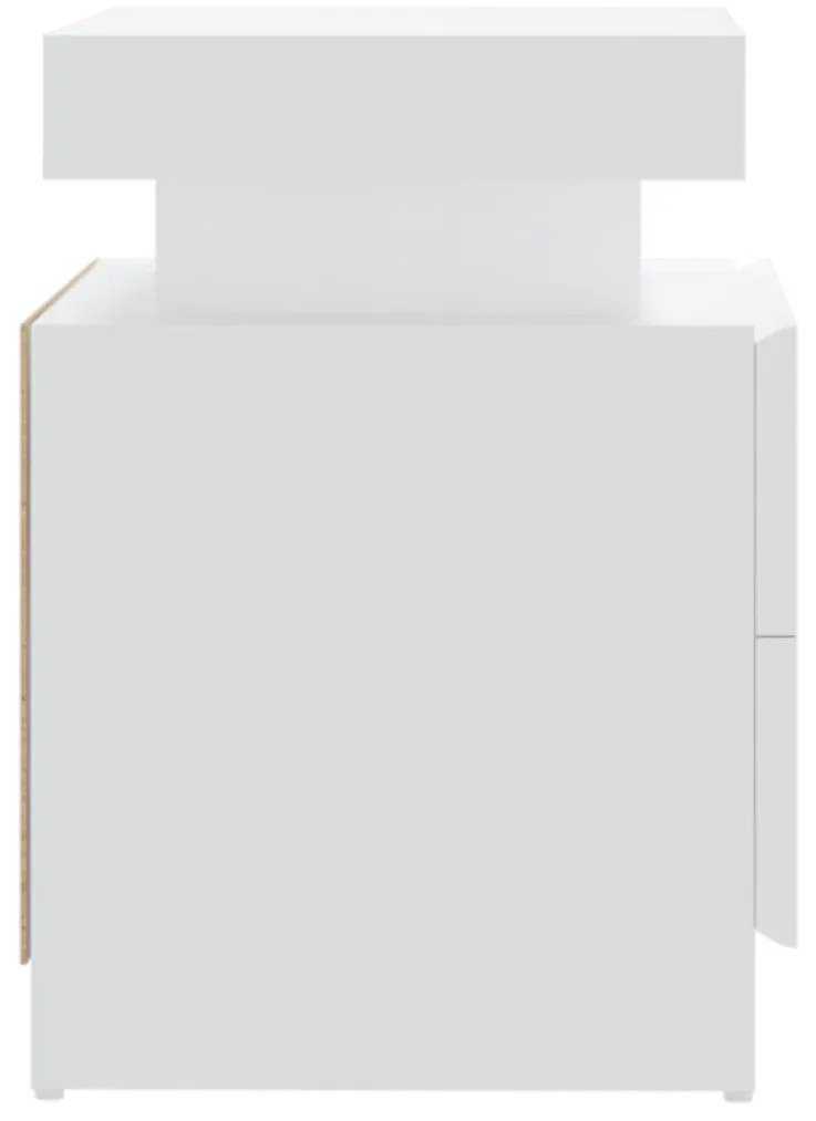 Mesa de cabeceira derivados de madeira branco