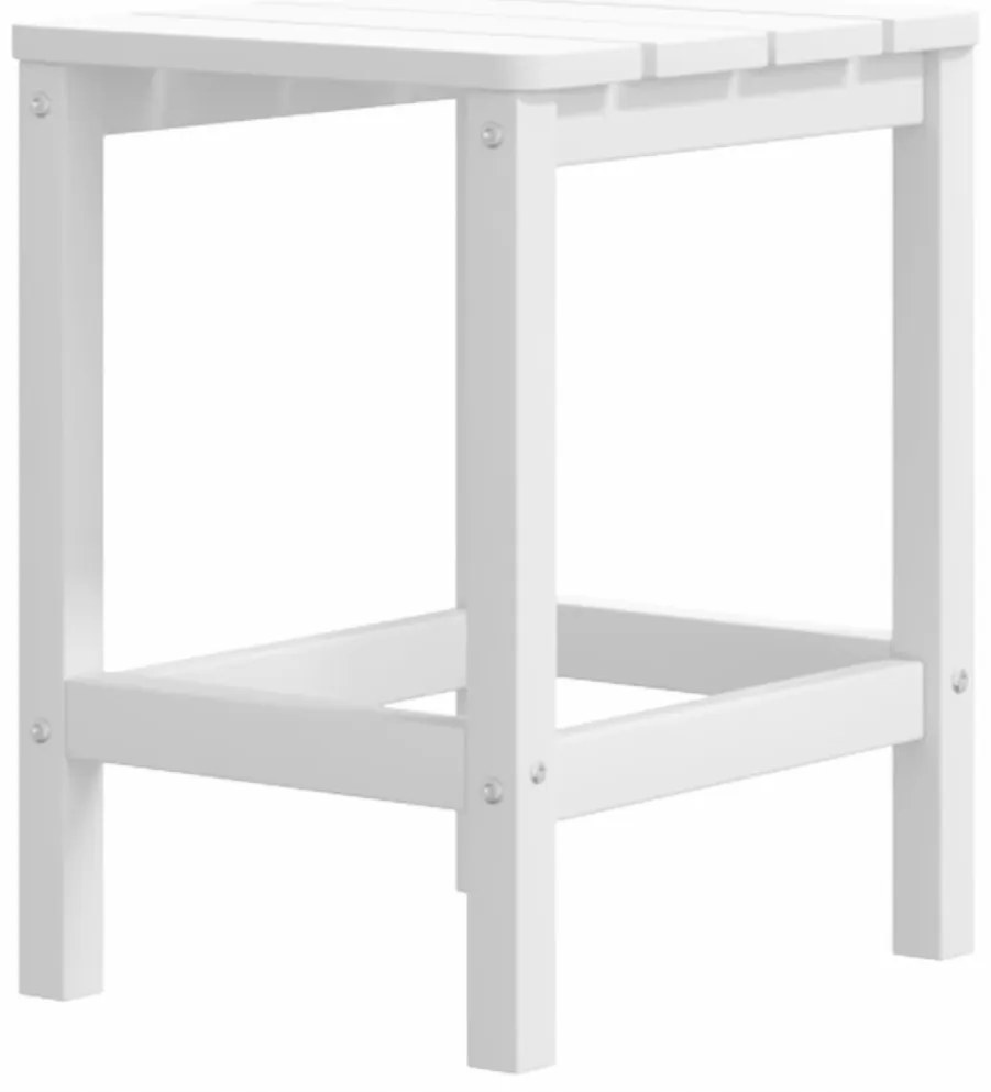 Cadeira de jardim Adirondack com apoio de pés/mesa PEAD branco