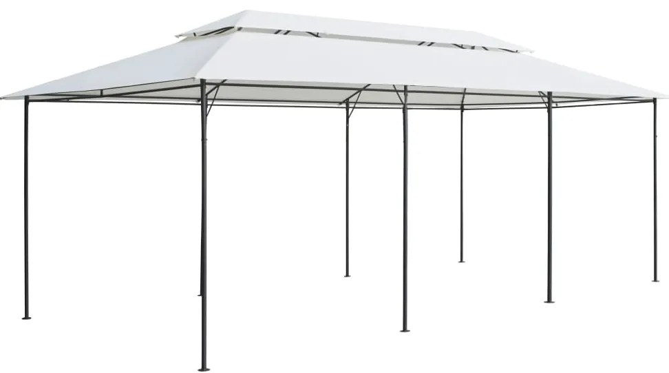 Gazebo com cortinas 600x298x270 cm 180g/m² branco