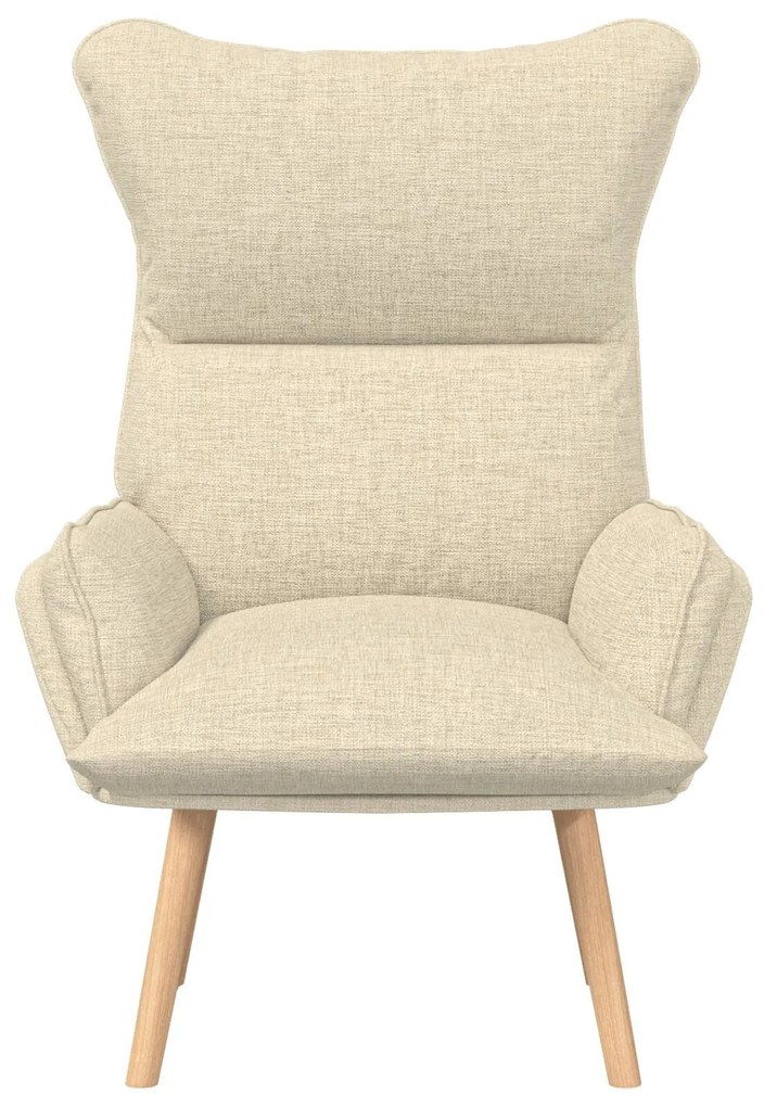 Cadeira Relaxante vidaXL em Tecido Creme