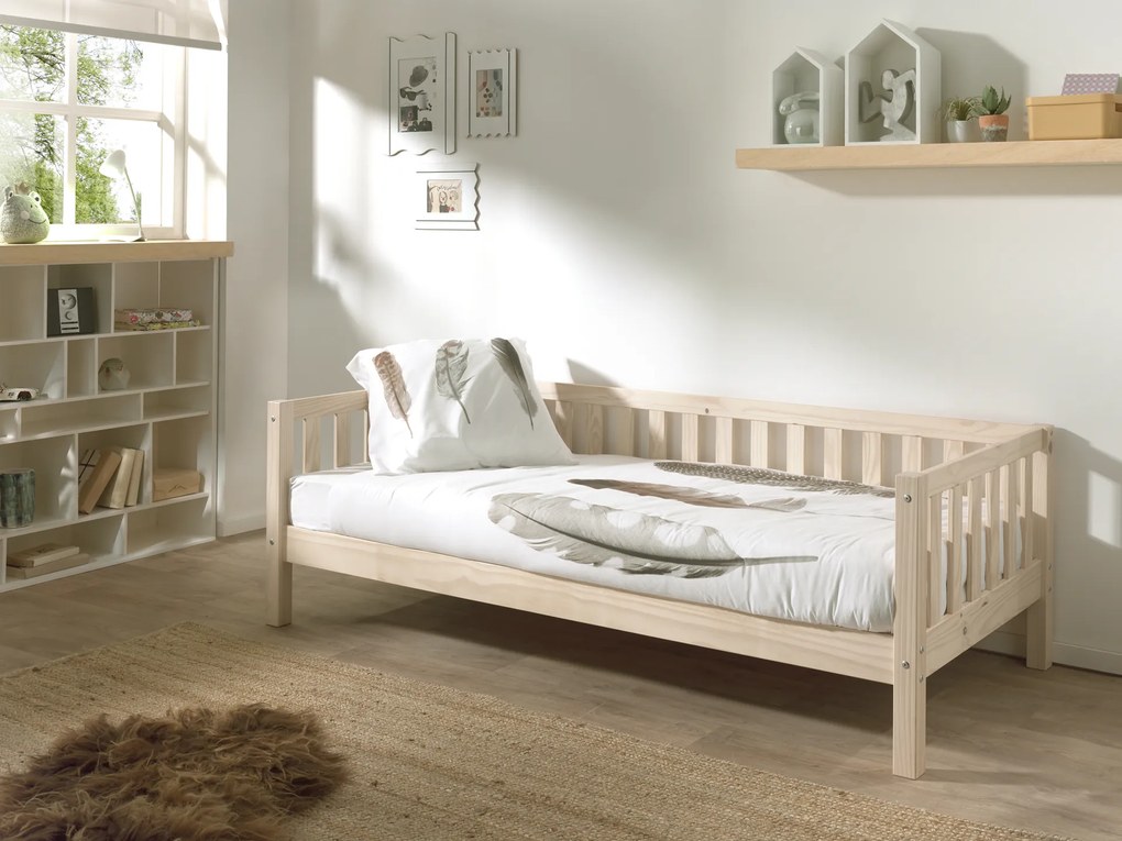 Cama infantil FRITZ (90x200) + Estrado Natural