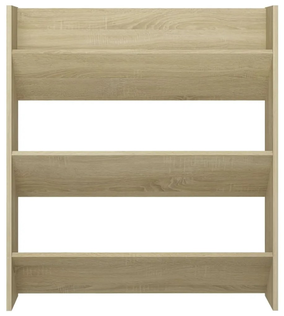 Sapateiras de parede 2 pcs 80x18x90 cm contrap. carvalho sonoma