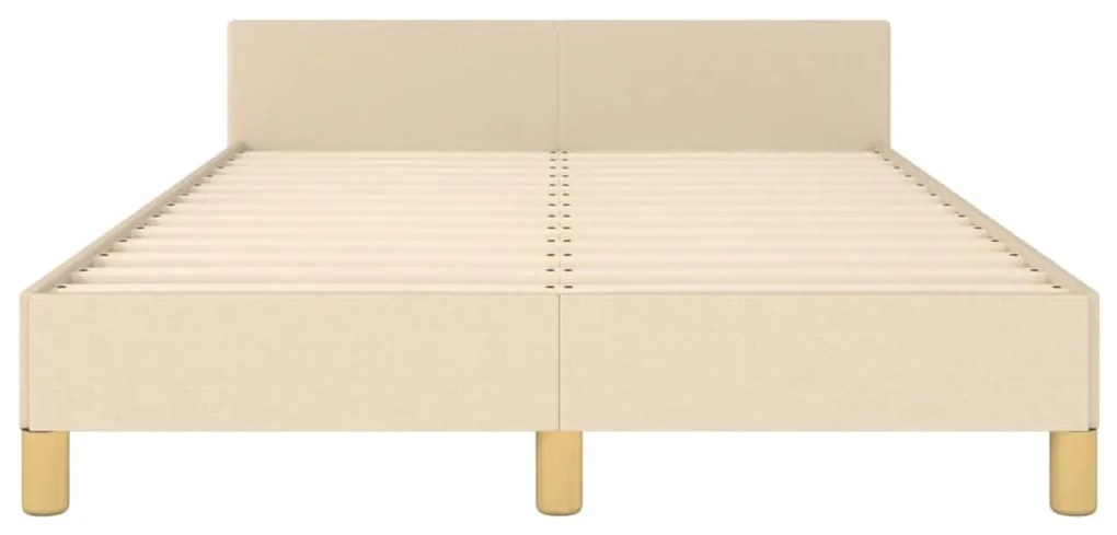 Estrutura de cama sem colchão 120x200 cm tecido cor creme