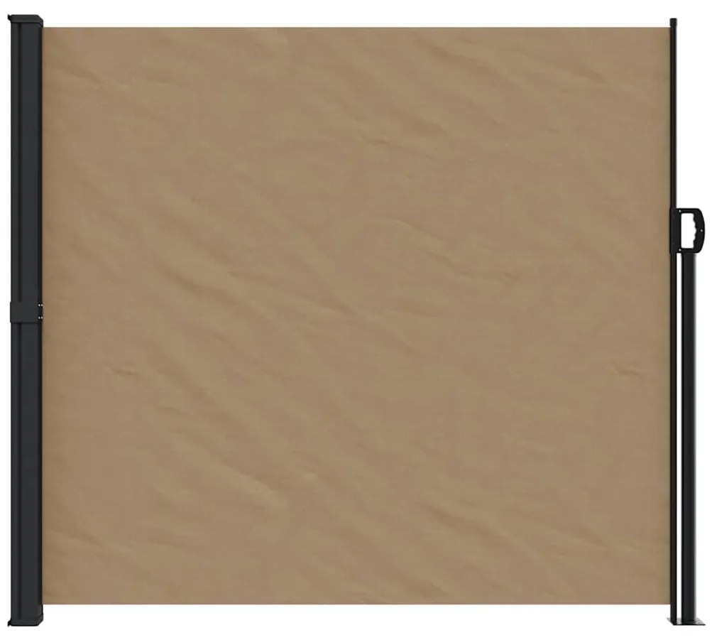 Toldo lateral retrátil 180x300 cm cinzento-acastanhado