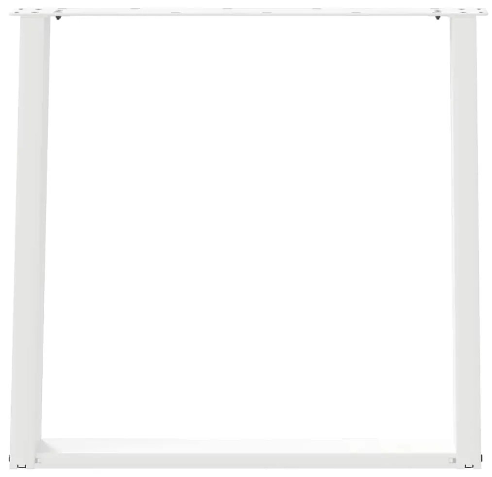 Pés de mesa de jantar em forma de U, 2 peças, branco, 80x (72-73) cm,